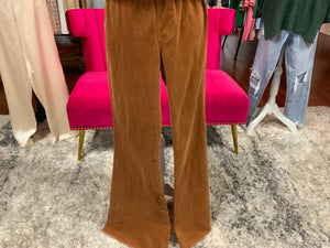 Lavender J Corduroy Flare W/ Pockets Pants