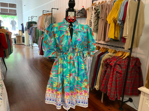 Aryeh Angela Smocked Waist Dress W/Pockets