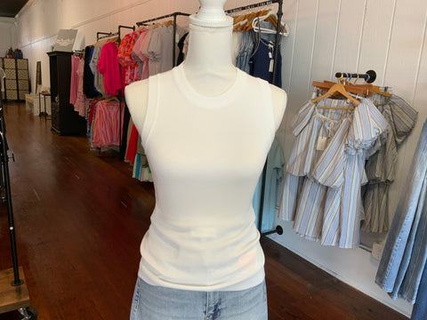 Blu Pepper Sleeveless Round Neck Sweater Knit Tank Top