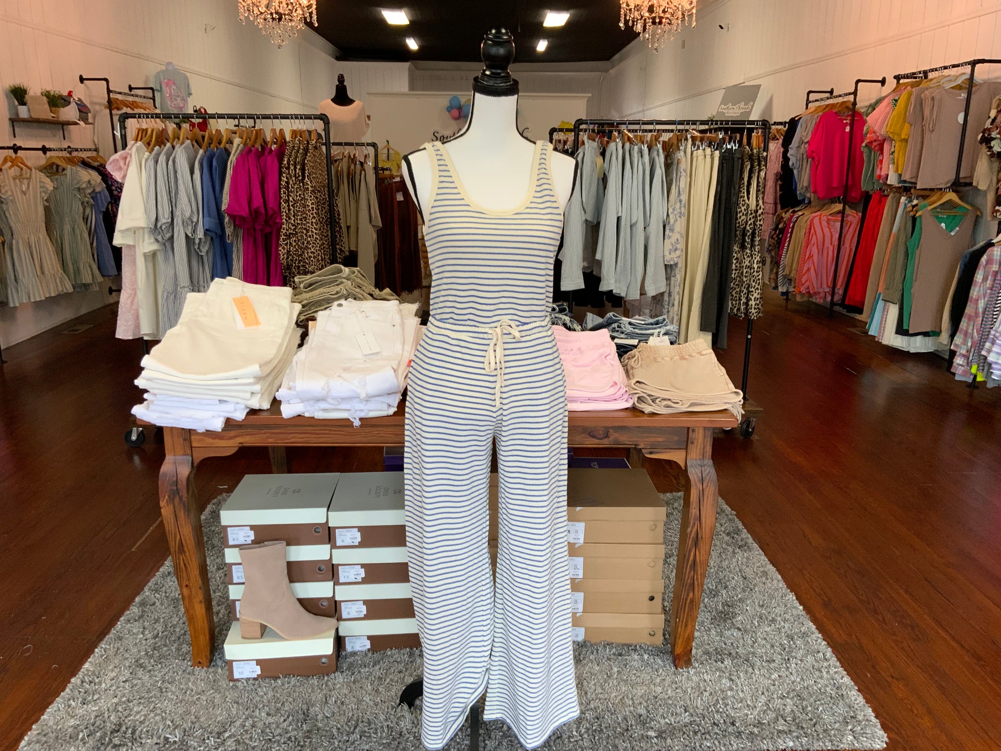 By Together Marcie Striped Jumpsuit