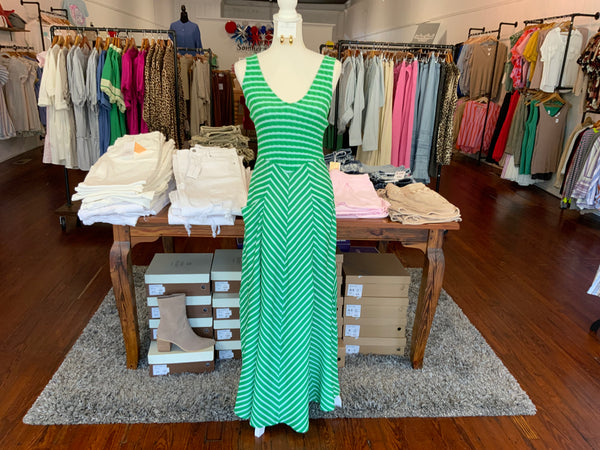Blakeley Luciana Striped Tank Top Dress W/Pockets