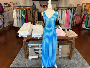 Blakeley Luciana Striped Tank Top Dress W/Pockets