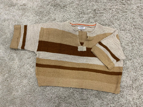 ee:some Striped Collar Top