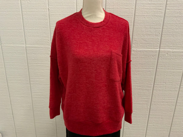 Zenana Brushed Melange Drop Shoulder Oversize Sweater