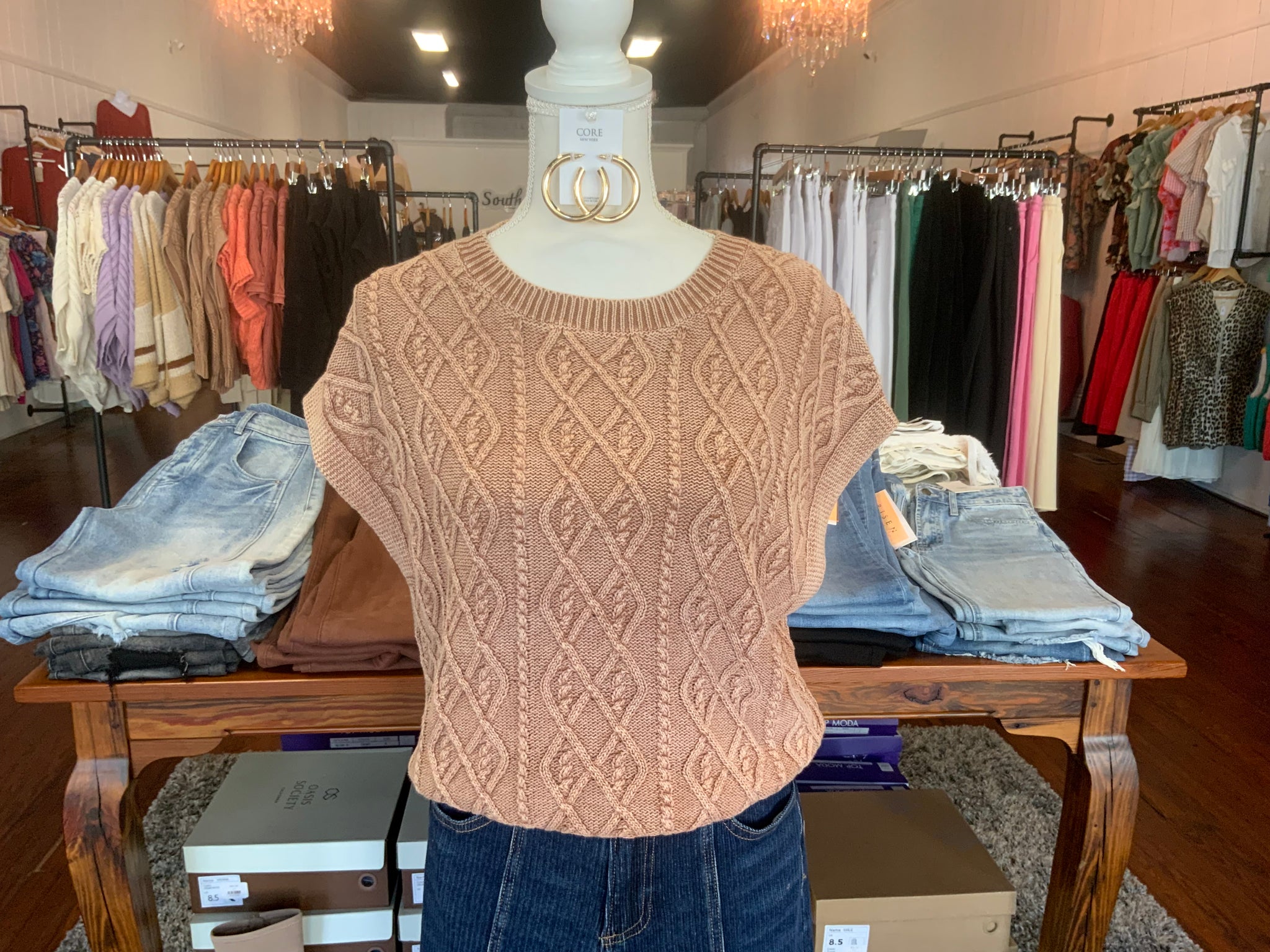 Mittoshop Short Sleeve Knit Sweater