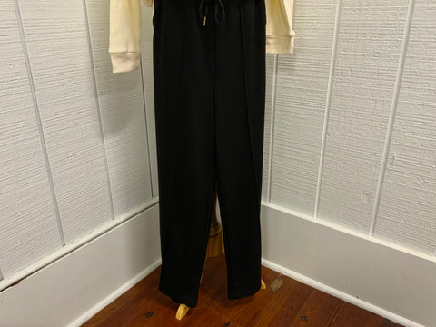 Entro Solid Wide Leg Pants W/Drawstring
