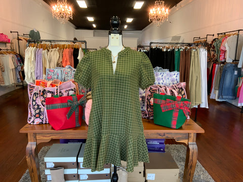 Glam V-Neck Puff Sleeve Mini Dress