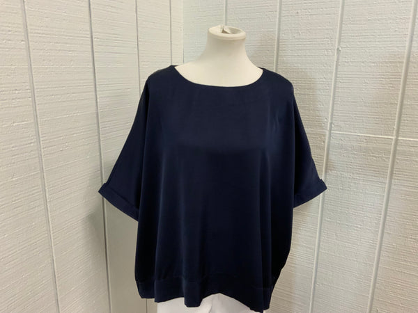 Glam Round Neck Oversized Top