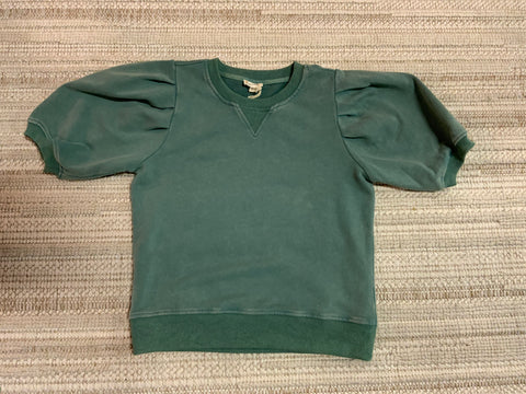 Hem & Thread Pleated Sleeve Cotton Sweat Shirt