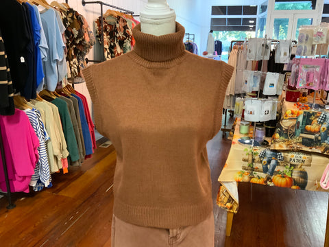 Fate Turtleneck Cropped Sweater Vest