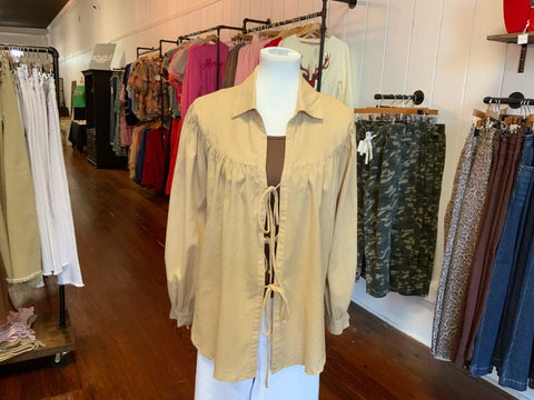 Mustard Seed Front Tie Detail Shirt