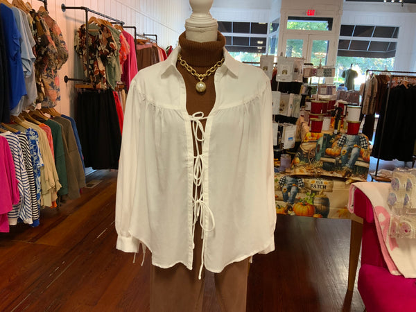 Mustard Seed Front Tie Detail Shirt