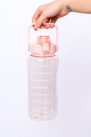 Elevated Water Tracking Bottle in Pink